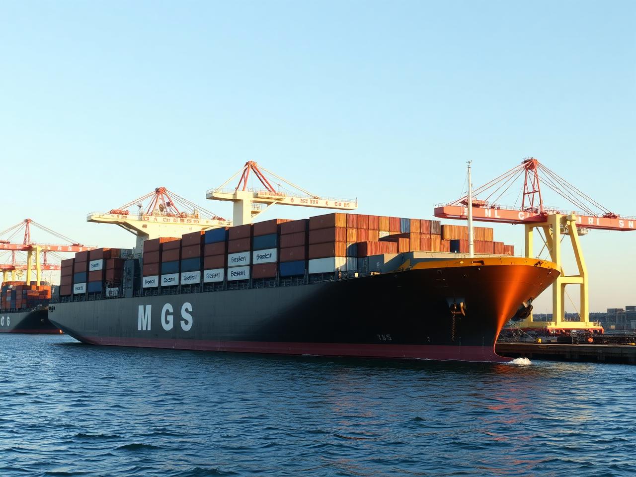 Contenedores marítimos en puerto